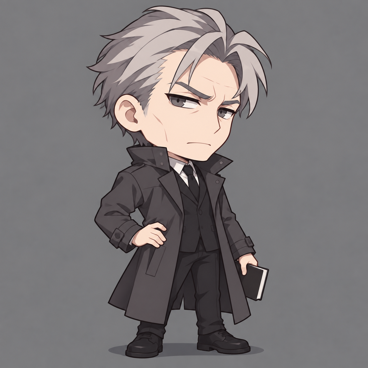 Inspector Leo chibi: skeptical.